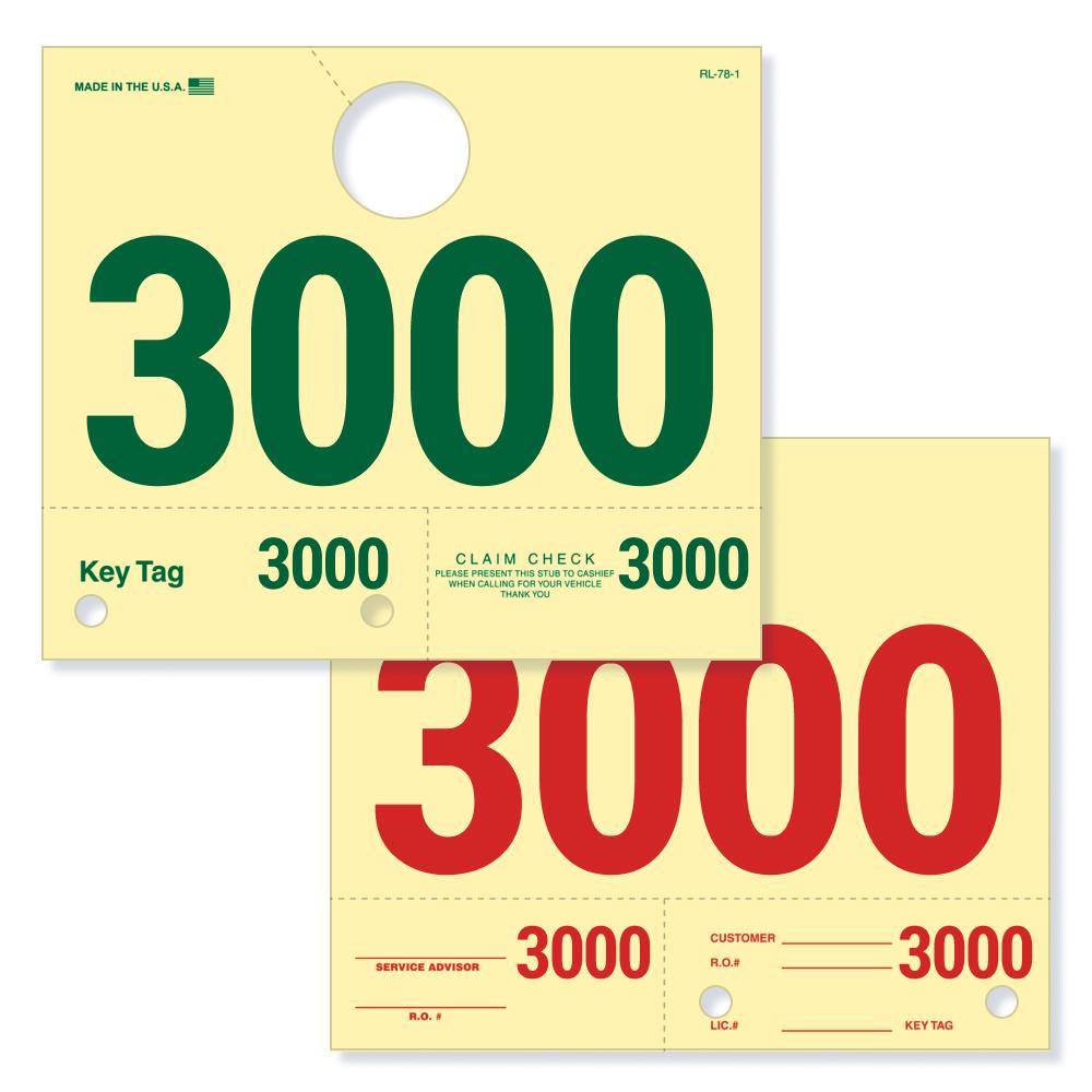 RL-78-3 Buff Dispatch Number Series 3000-3999