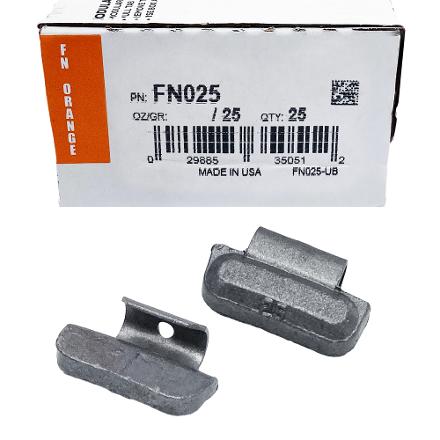 25 Piombi Equilibratura Ruote In Zinco FN Style Da 10 Grammi - Beacon FN010Z