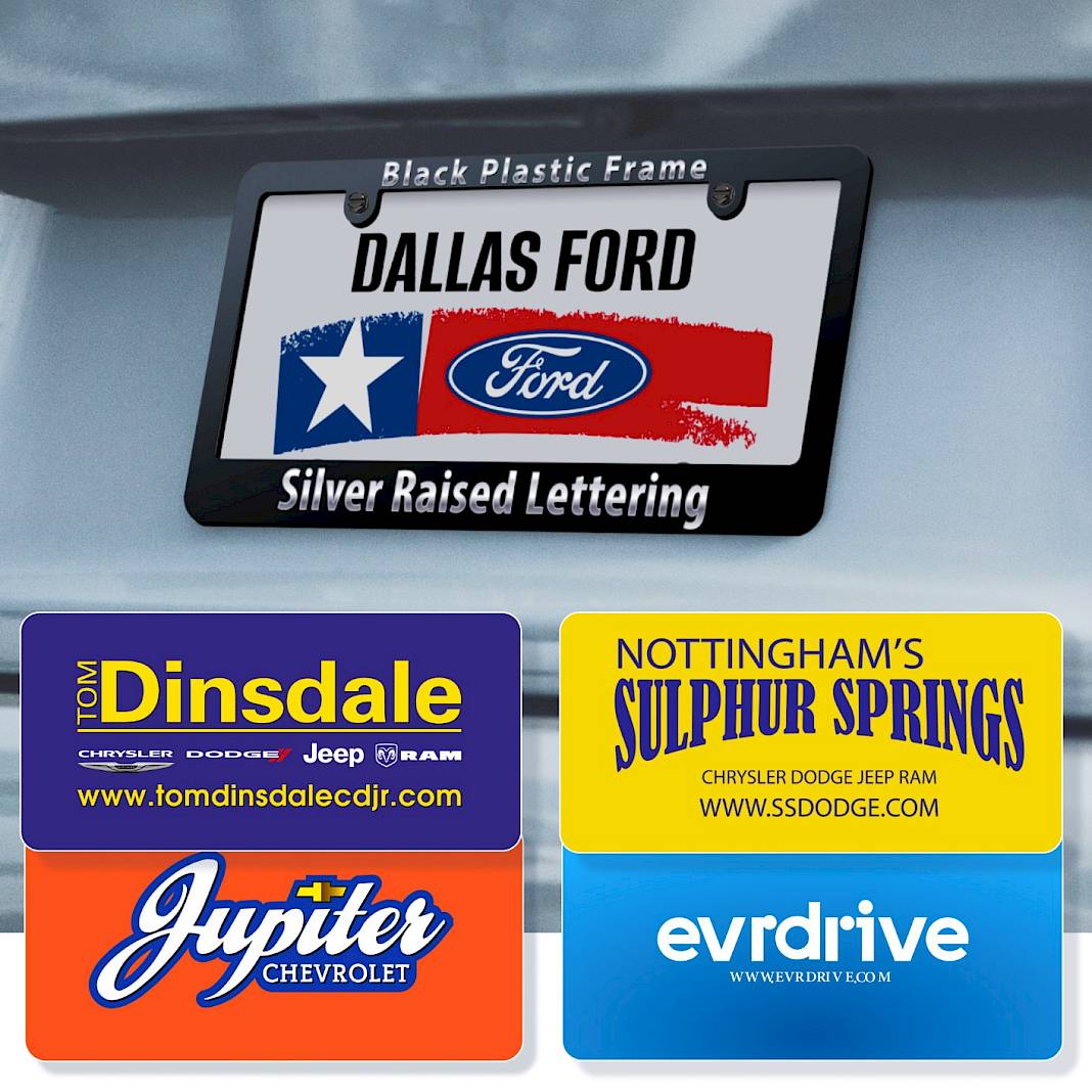 Durable Frames and Inserts for Dealerships: Weather-Resistant and Perfect for Custom Branding