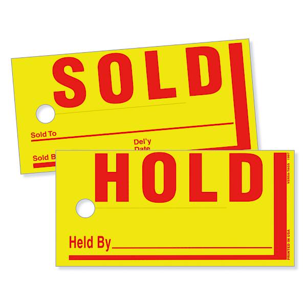 Jumbo Sold - Hold Tags