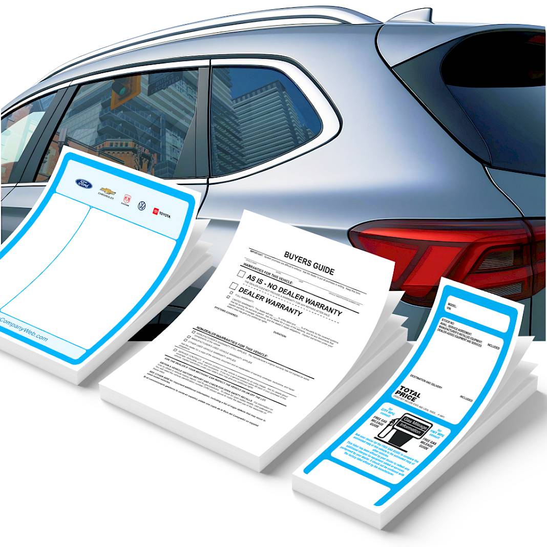 Dealer Window Stickers, Buyers Guides & Addendum Labels for Compliance and Sales